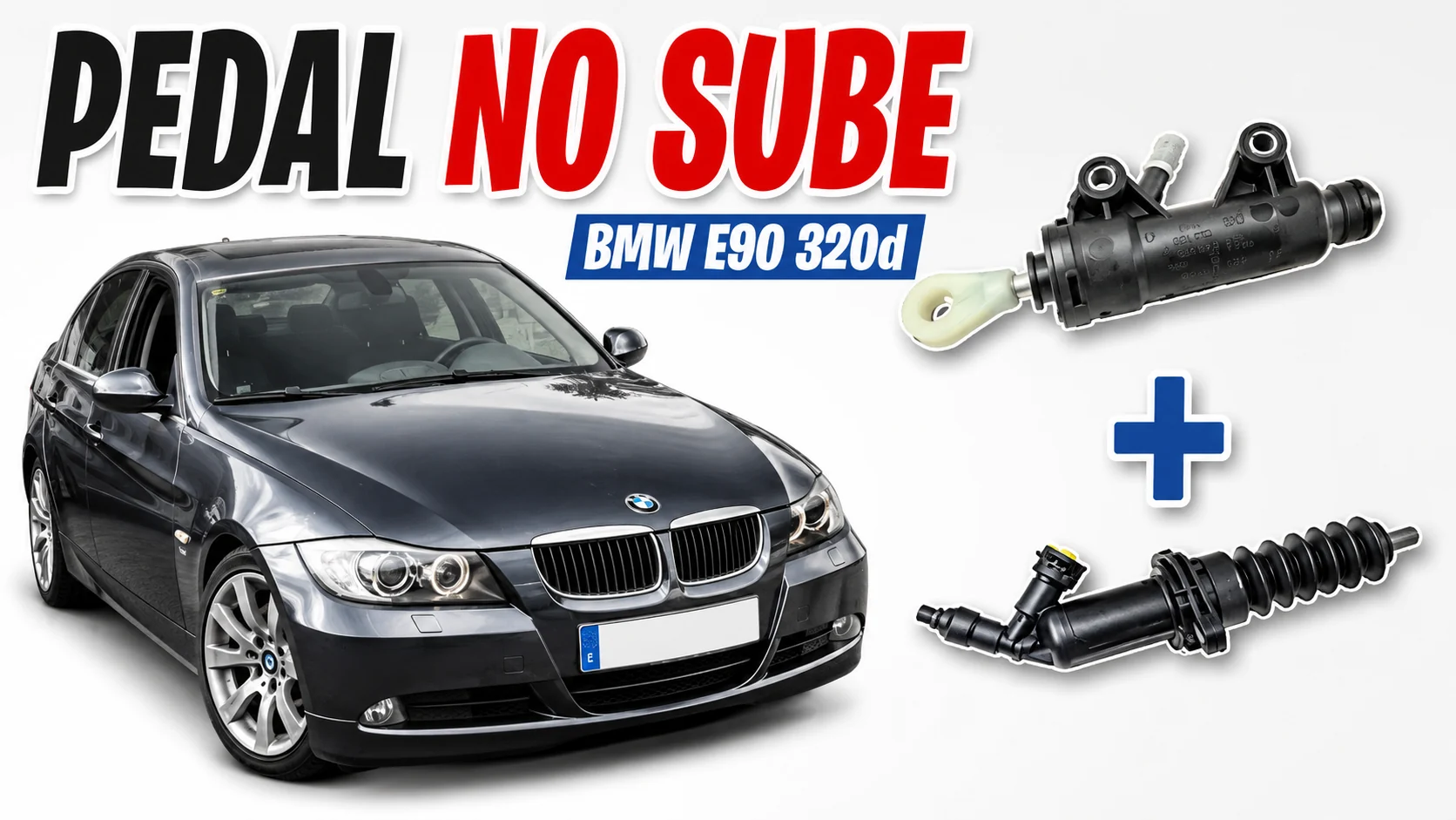 BMW E90 320d y componentes hidráulicos del pedal de embrague