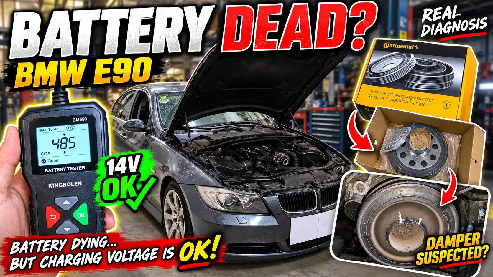 BMW E90 during diagnosis of a battery that keeps going flat
