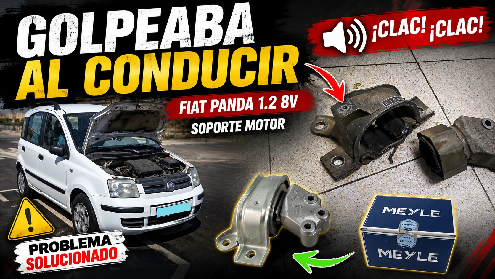 Fiat Panda y soportes de motor utilizados en la reparación