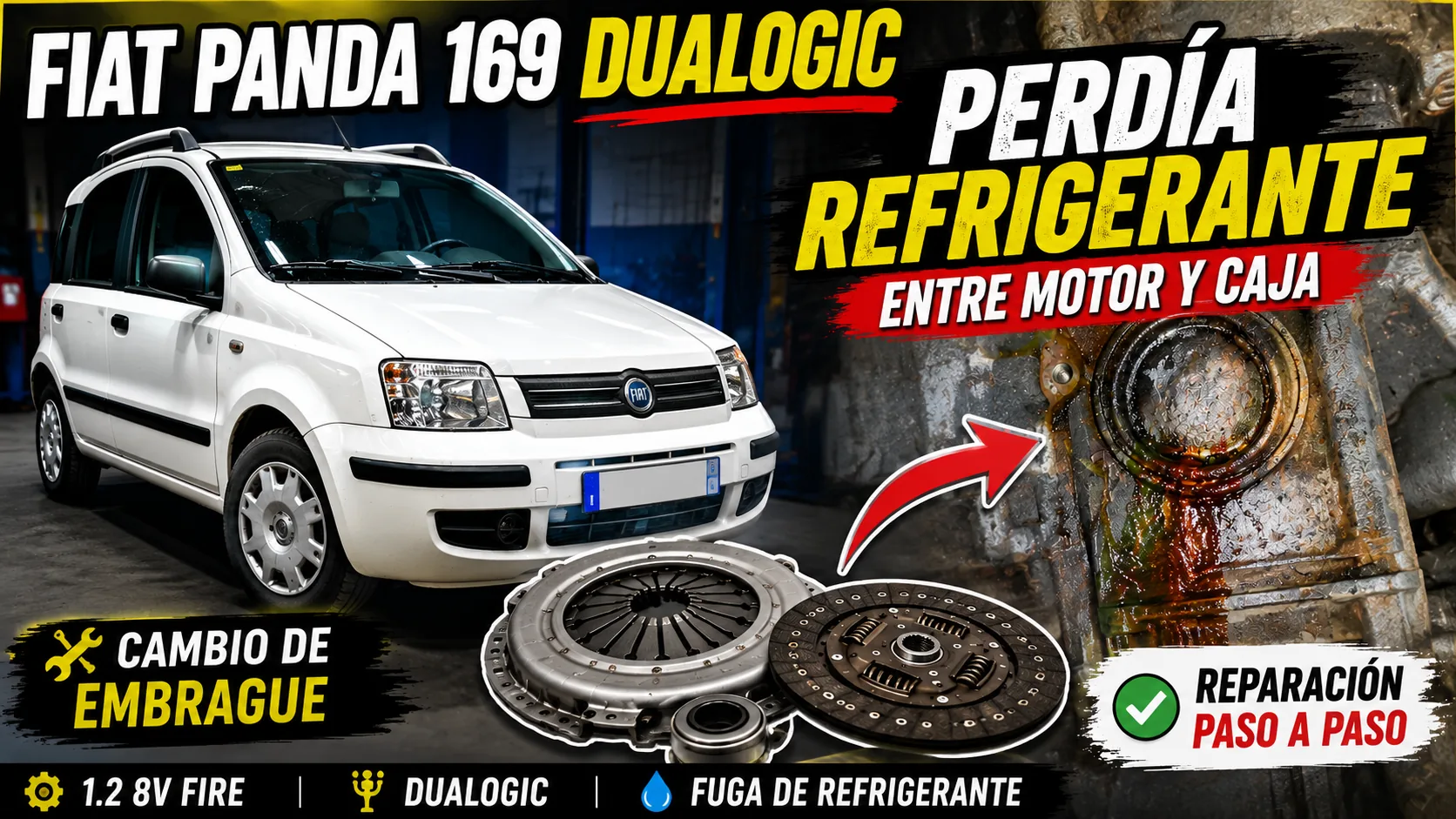 Fiat Panda 169, embrague y zona de la pérdida de refrigerante
