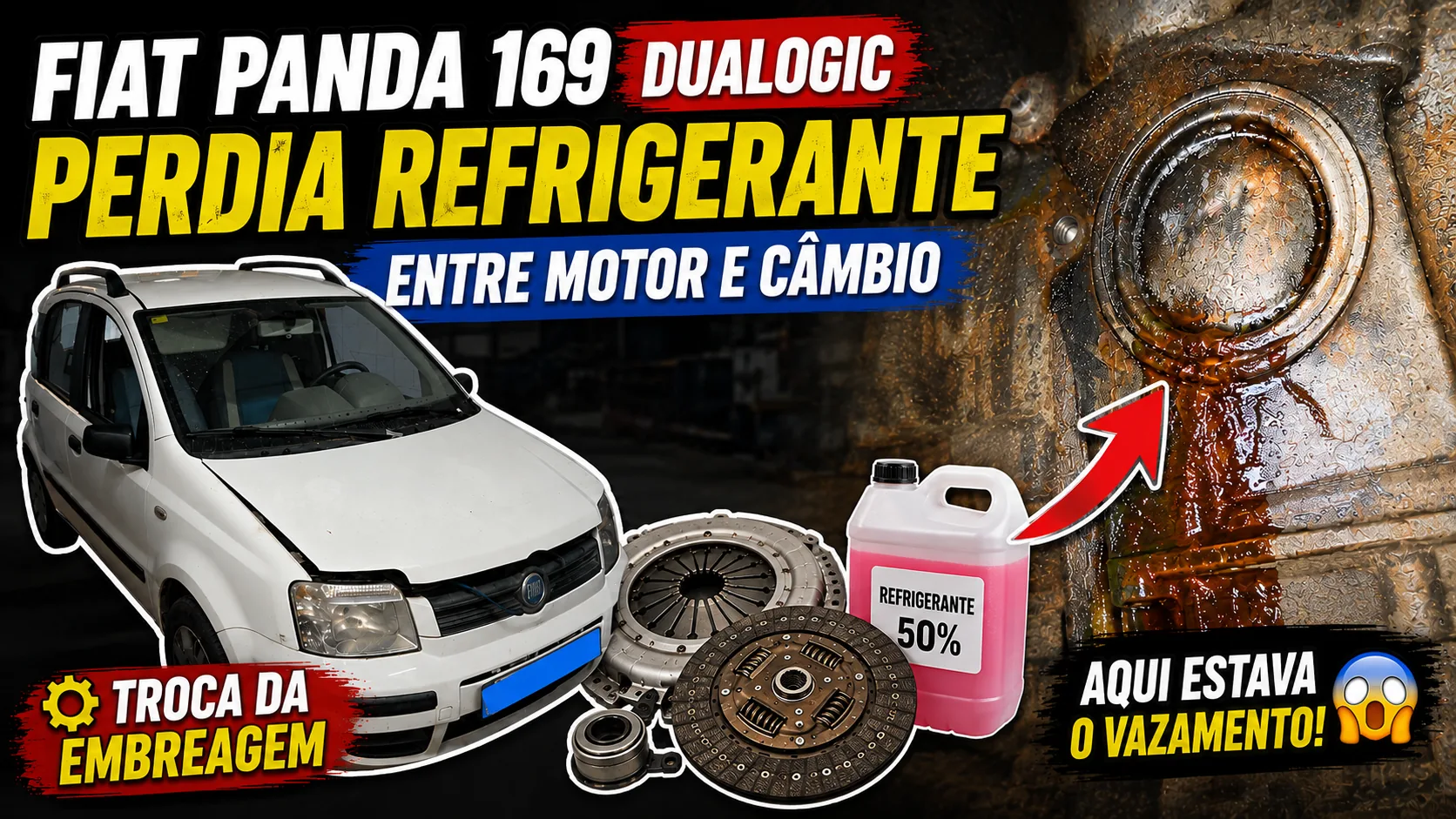Fiat Panda 169, embreagem e área do vazamento